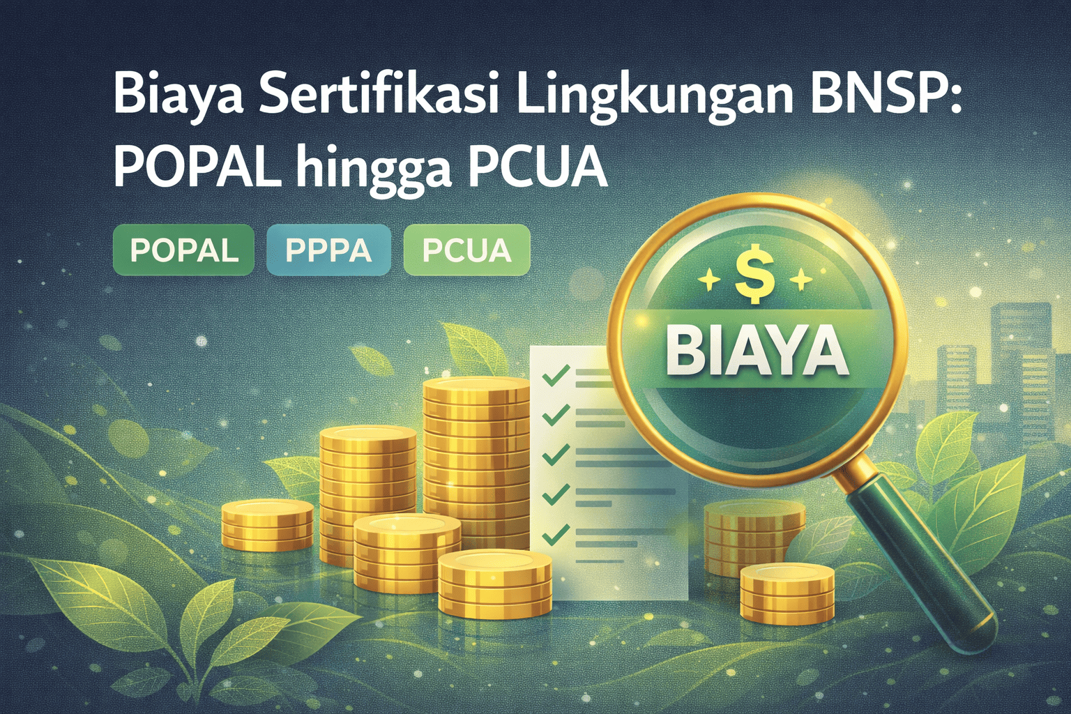 Biaya Sertifikasi Lingkungan BNSP: POPAL hingga PCUA
